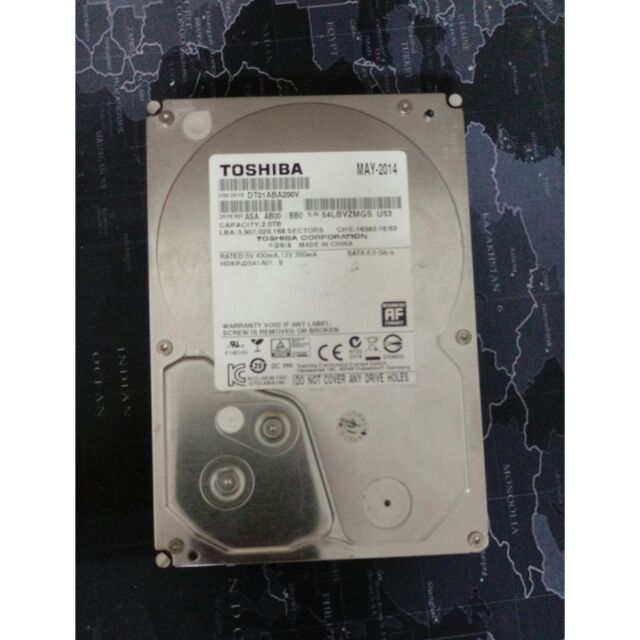 2T HDD Toshiba 3.5"硬碟  SATAIII  6 gb/s