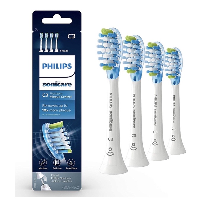 原廠飛利浦 PHILIPS Sonicare 電動牙刷 刷頭 C3 (HX9044)/W3 (HX9064）一組4入