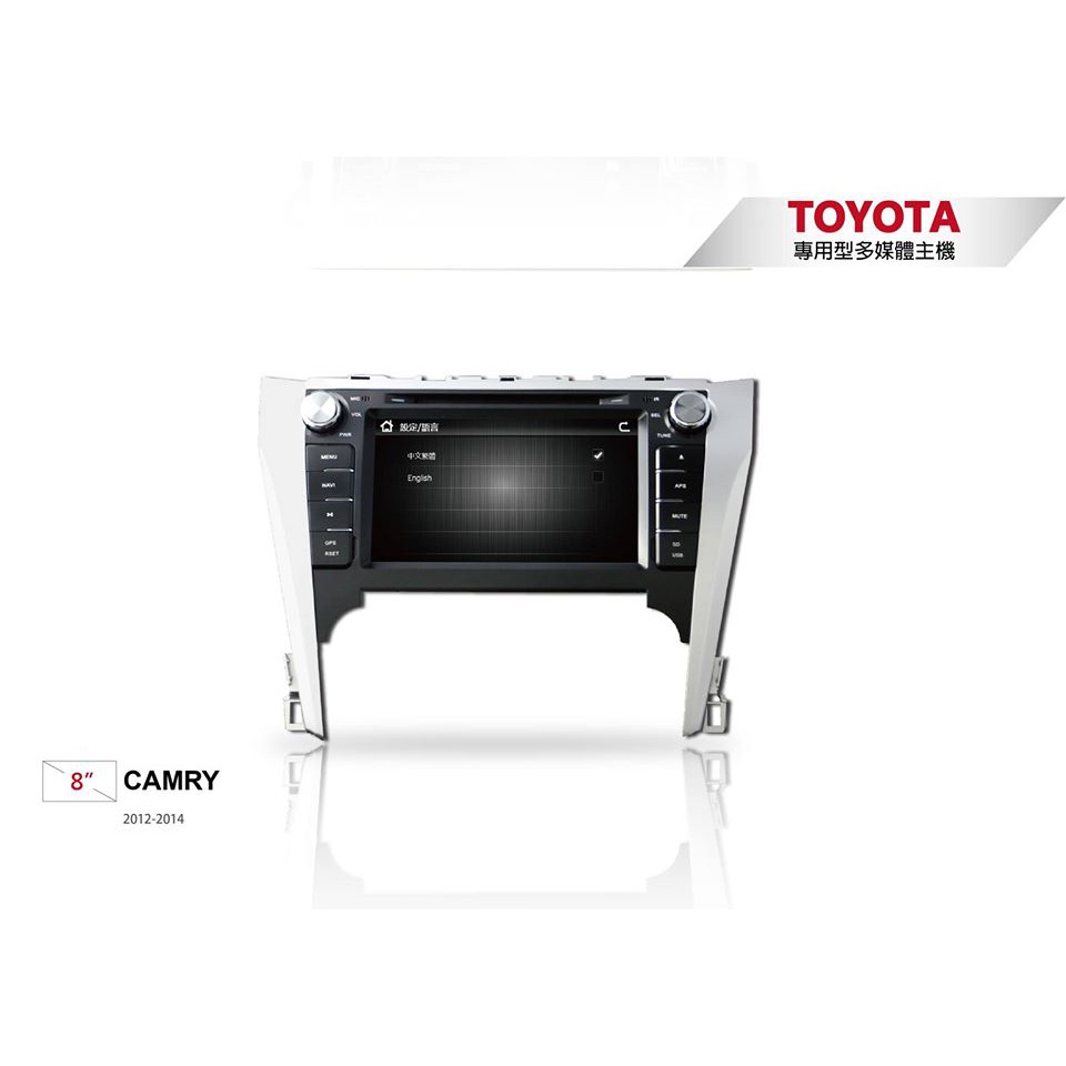 弘群改JHY A12 Toyota New 【Camry】8 吋全觸控專用機、GPS、DVD.藍芽2012