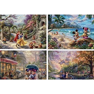 現貨在台-美國拼圖共2000 片ceaco迪士尼Disney 500片4合1 風中奇緣白雪公主 米奇米老鼠Kinkade