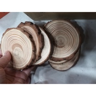【臺灣現貨速發】木頭 圓木片 原色木片｜7-16公分