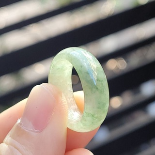 嗨，寶貝銀飾珠寶* 緬甸玉A貨 翡翠飾品☆保證A貨 冰芙蓉種飄藍綠花翡翠 玉戒 戒指2☆出清價