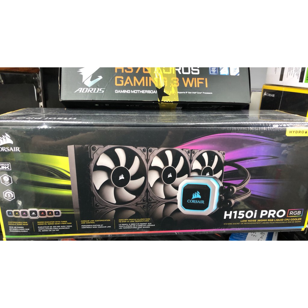 全新 海盜船 Corsair Hydro H150i PRO RGB 炫彩 信仰燈 360mm 一體式水冷 AM4支援