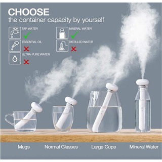 不受限制的容器便攜式加濕器空氣甜甜圈可折疊加濕器適用於家用和車載 Usb 基本擴散器噴霧器可拆卸空氣淨化器汽車清新劑