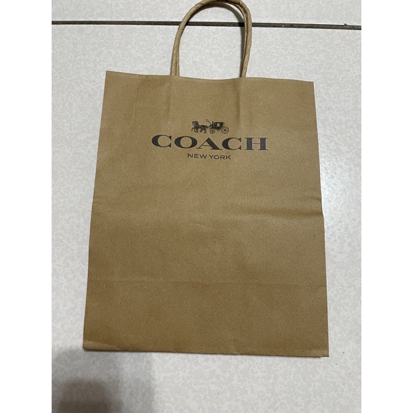 COACH牛皮紙袋(可裝皮夾 小皮包)