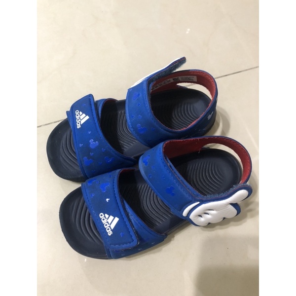 正版adidas米奇涼拖鞋/15cm/8K/26/藍/Disney聯名（二手）