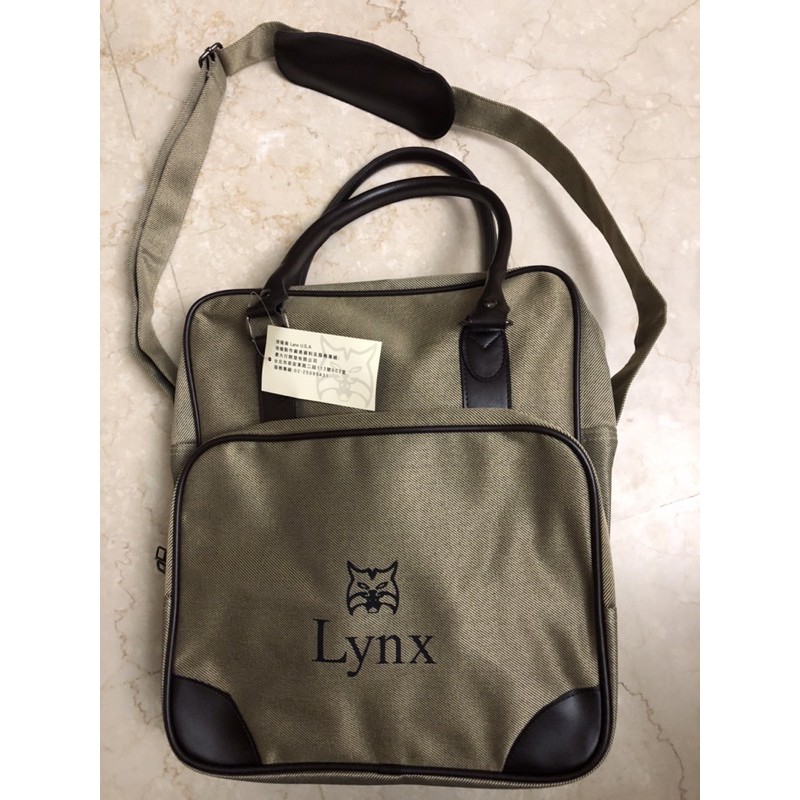 ［Lynx］全新附吊牌，肩背斜背手提三用包，公事包、書包