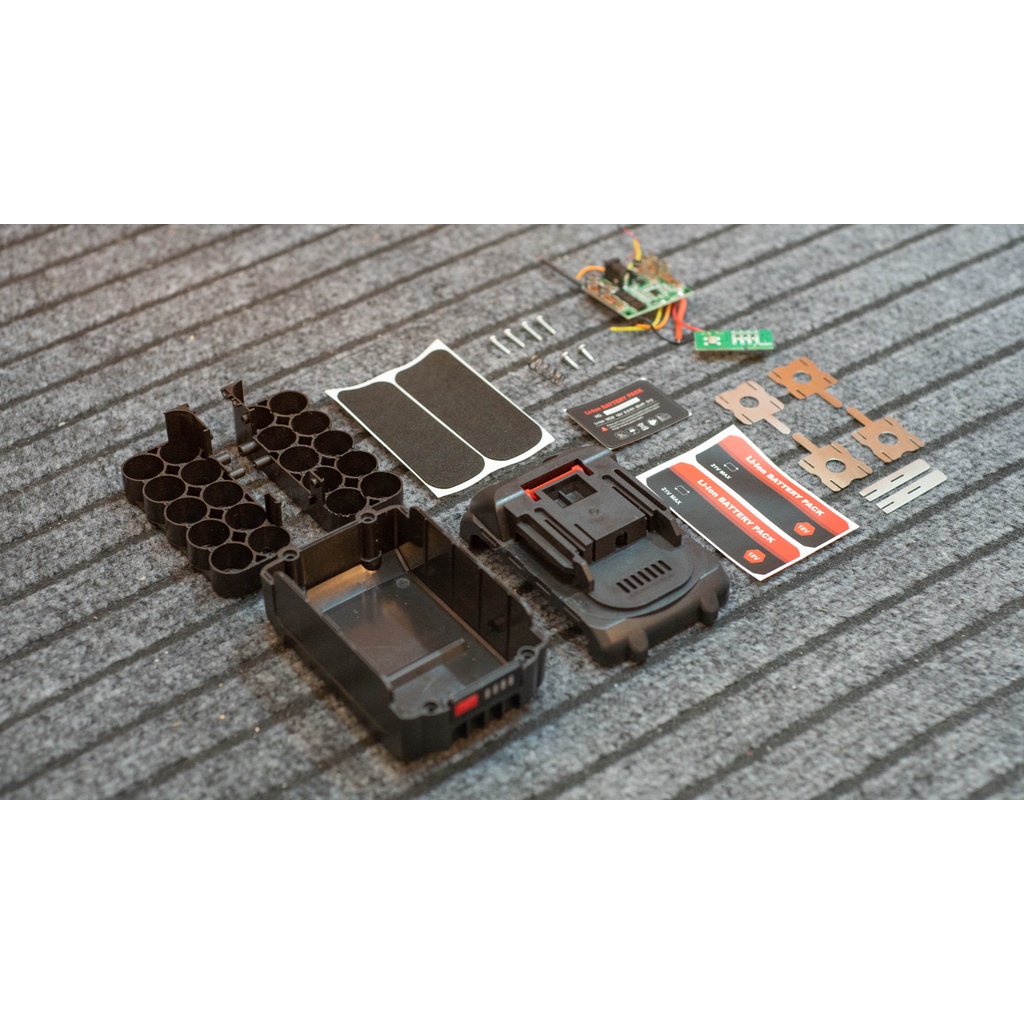 牧田款21v鋰電池帶電量顯示10串電芯款電池盒套件