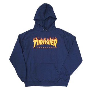 THRASHER FLAME HOOD NAVY 火焰 帽T 深藍 【A-KAY0】【113102NAVY】