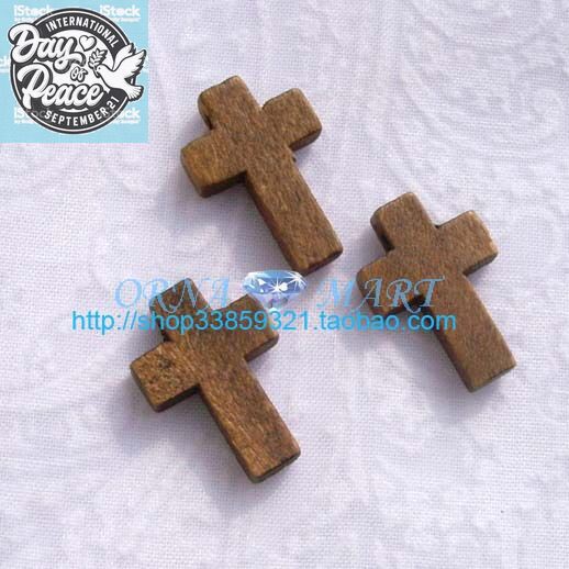 Diy飾品配件小號咖啡色十字架2cm 1 5cm 手工耳環材料3元個 蝦皮購物