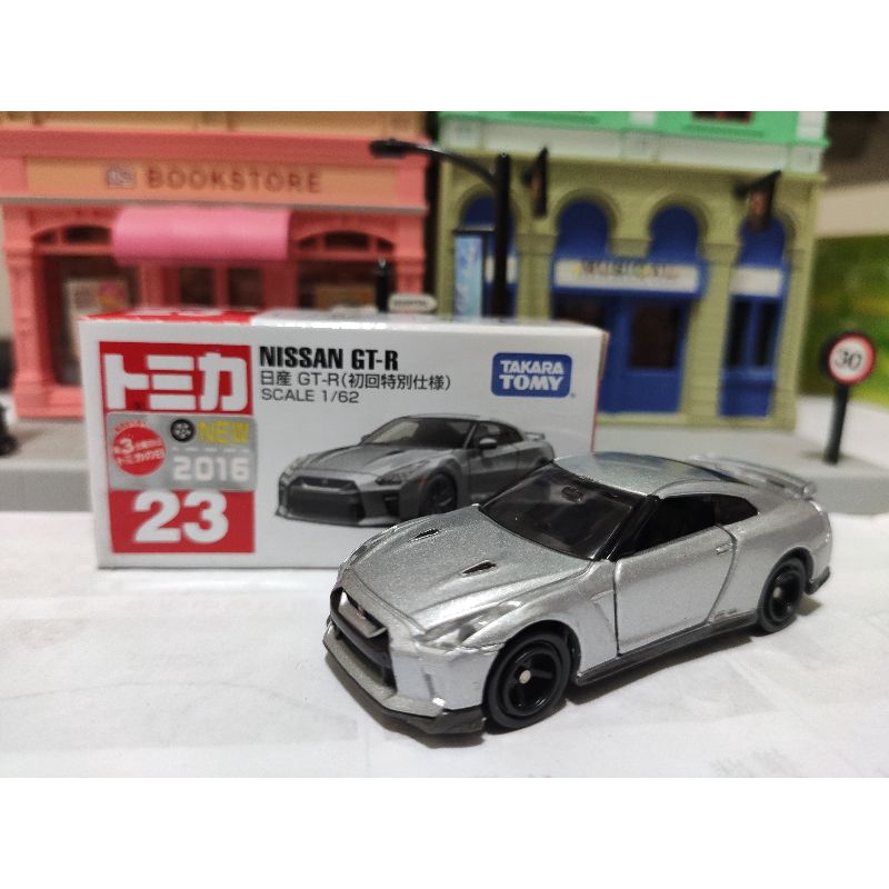 Tomica 23 初回 新車貼 Nissan GT-R R35 GTR 東瀛戰神 銀色 經典 跑車