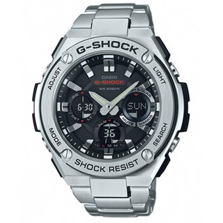 【CASIO】G-SHOCK 絕對強悍防震分層防護構造雙顯錶(GST-S110D-1A)正版宏崑公司貨