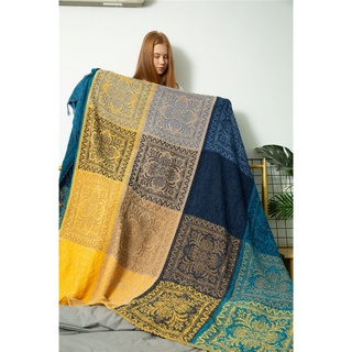 外貿地中海尼泊爾風沙發毯絨毯蓋毯蓋巾床毯飄窗墊蓋巾休閑罩布-jun