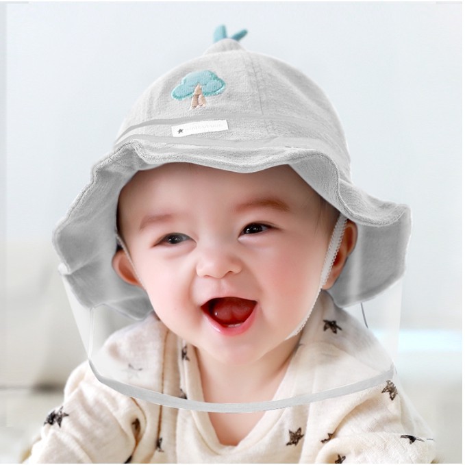 🌈現貨🌈防疫 兒童防護帽 兒童防疫帽 可拆卸 新生兒防護帽 嬰兒防護帽 嬰兒防疫帽 寶寶防疫帽 嬰幼童防飛沫兒童面罩