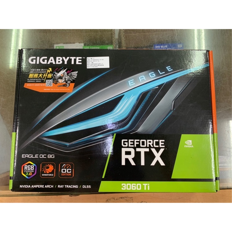 技嘉 GeForce RTX 3060 Ti EAGLE OC 8G 顯示卡