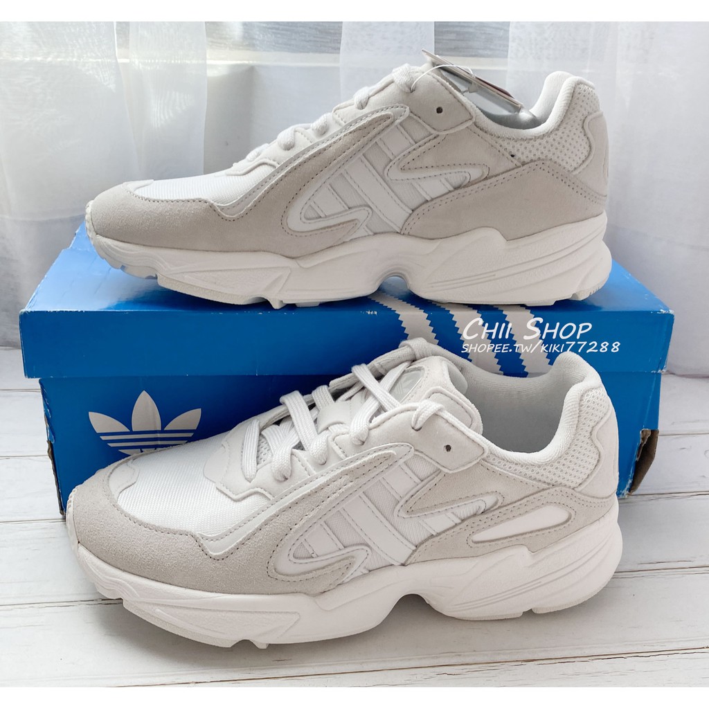 【CHII】韓國代購 adidas YUNG-96 白色 灰白 麂皮 網布 EE7238