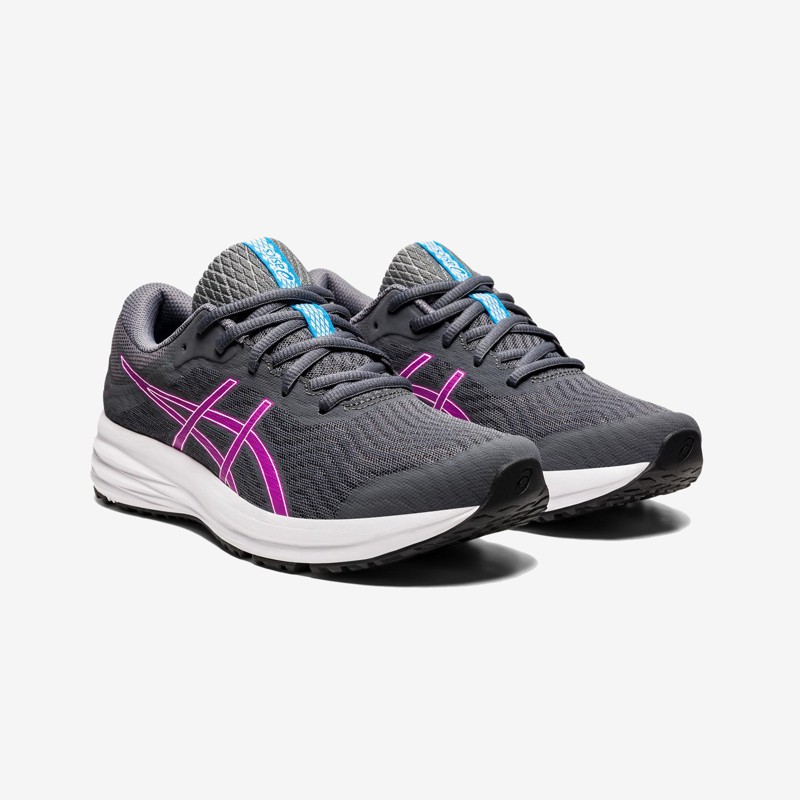 ASICS PATRIOT 12 女款黑紫色運動慢跑鞋-NO.1012A705-023