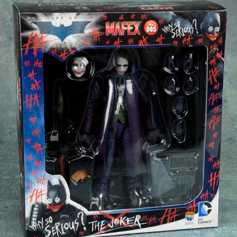 Mafex 小丑 joker 1代 全新未拆 紫色大衣 蝙蝠俠 黑暗騎士 6吋