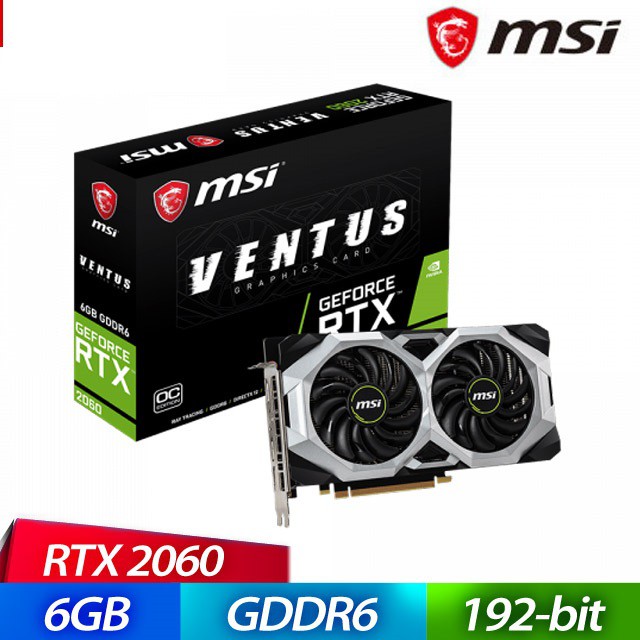 MSI 微星 RTX2060 VENTUS 6G OC 顯示卡