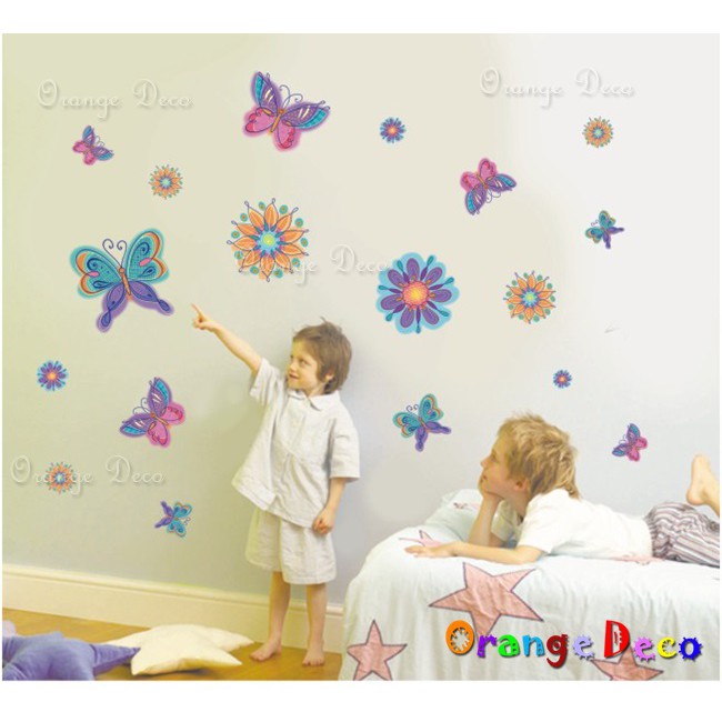 【橘果設計】蝴蝶夢 壁貼 牆貼 壁紙 DIY組合裝飾佈置