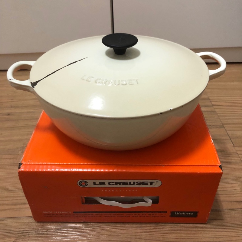 Le Creuset （LC）媽咪鍋 沙丘白 26公分