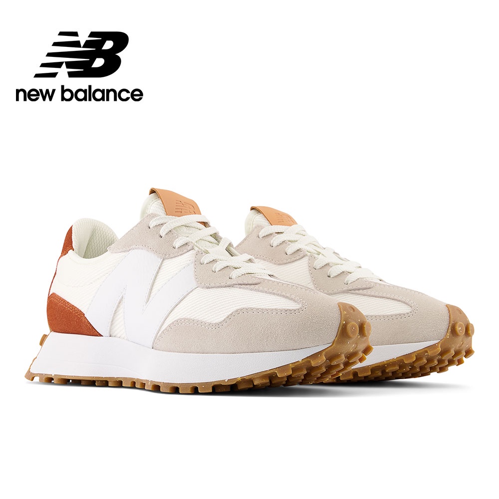 【New Balance】 NB 復古運動鞋_女性_白棕色_WS327RA-B楦 327