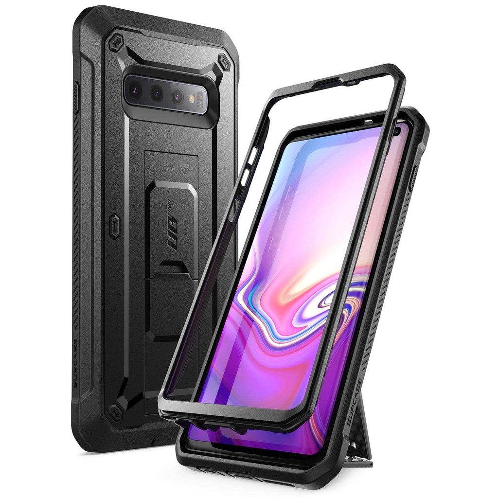 SUPCASE UB Pro系列專為三星Galaxy S10 手機殼 2019全身雙層堅固帶皮套支架無內置螢幕保護膜