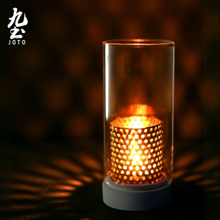 九土原創現代簡約浪漫燭臺香薰蠟燭水泥玻璃防風燭臺居家創意蠟燭臺擺飾佈簡約蠟燭燈座置香燭燈鏤空香氛燭臺蠟燭燈PJR0073