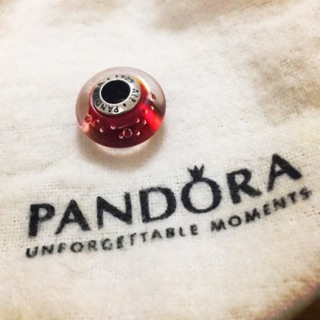 pandora氣泡紅琉璃串飾