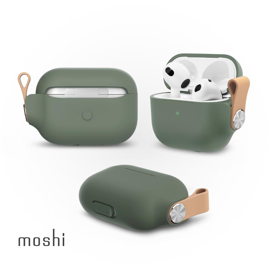 moshi Pebbo for AirPods 3 藍牙耳機充電盒保護套/ 森綠 eslite誠品