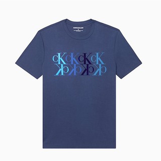 Calvin Klein T恤 短袖 純棉 男裝 LOGO款 短T-Shirt 圓領上衣 C41013 藍色CK(現貨)