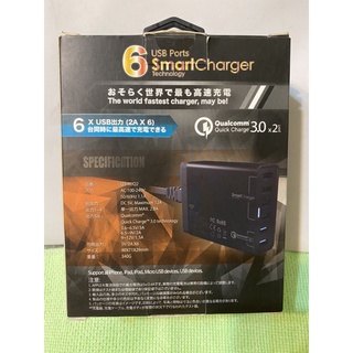 香港EGO Smart Charger USB-06 智慧快充 12A 6USB孔110V~240V