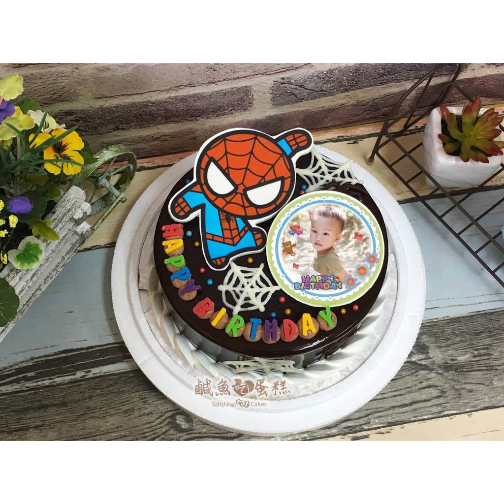 🟨傻蛋蛋糕-蜘蛛人▶急單聊、造型蛋糕、照片蛋糕、復仇者、台中造型蛋糕、生日蛋糕、蜘蛛人蛋糕、蛋糕、復仇者蛋糕、客製化蛋糕