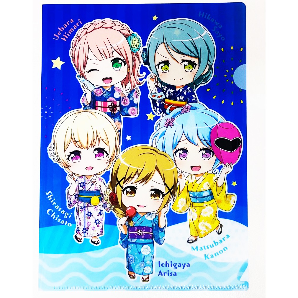 出清小屋 現貨日版bang Dream 少女樂團派對上原緋瑪麗冰川紗夜市谷有咲松原花音白鷺千聖a5資料夾 蝦皮購物