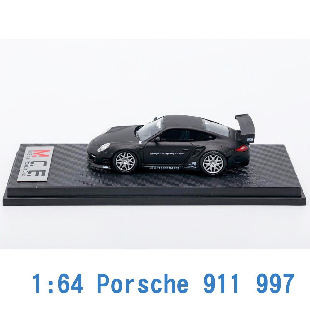 M.C.E. 1/64 模型車 Porsche 保時捷 911 997 MCE640002D 黑色
