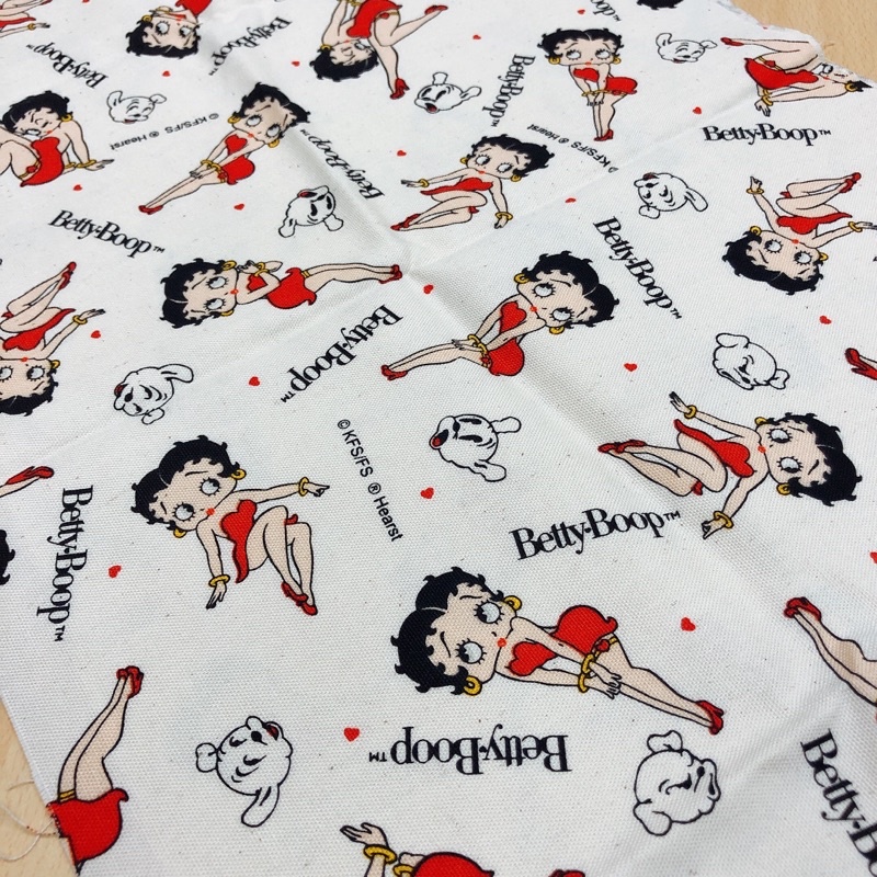 豬豬日本拼布 限量版權卡通布 貝蒂娃娃 Betty Boop 厚棉布料材質