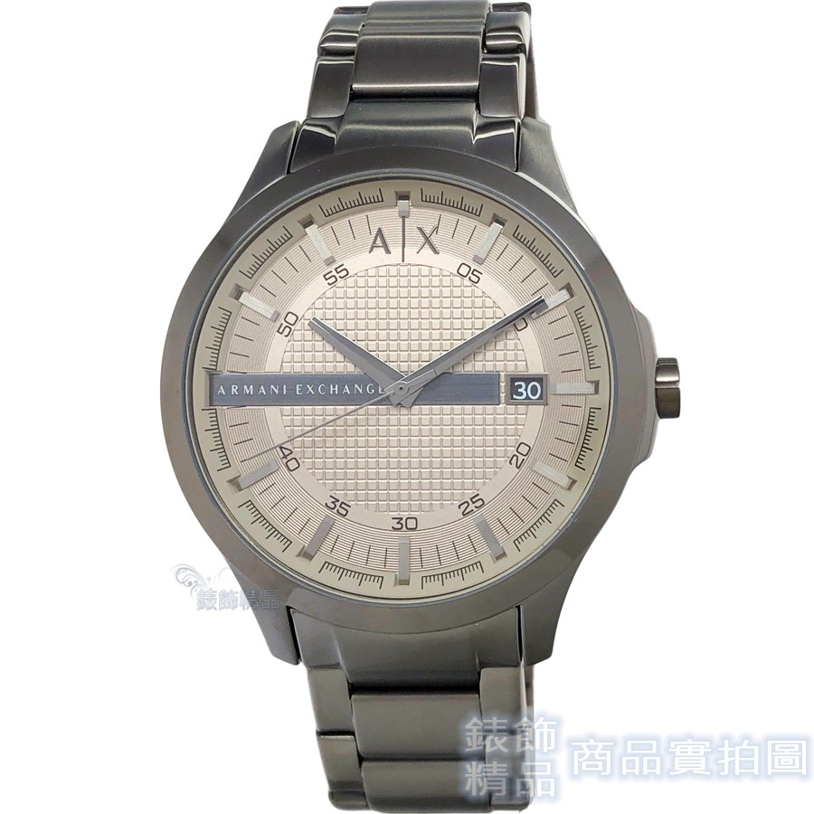 AX ARMANI EXCHANGE AX2194手錶 立體格紋 咖啡灰面 鋼帶 男錶【錶飾精品】
