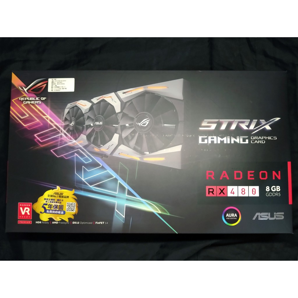 華碩 RX480 8G 保固內 ASUS STRIX-RX480-O8G-GAMING AMD Radeon 桌機顯示卡