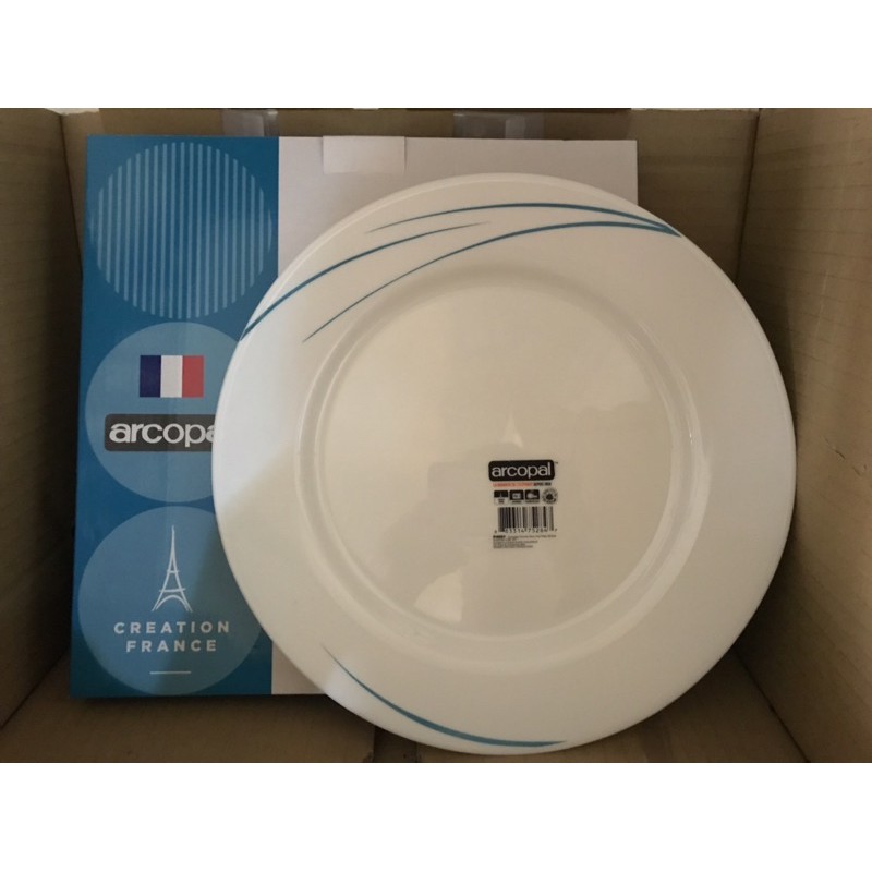 股東會紀念品 10吋 法國arcopal 白色 圓盤 餐盤
