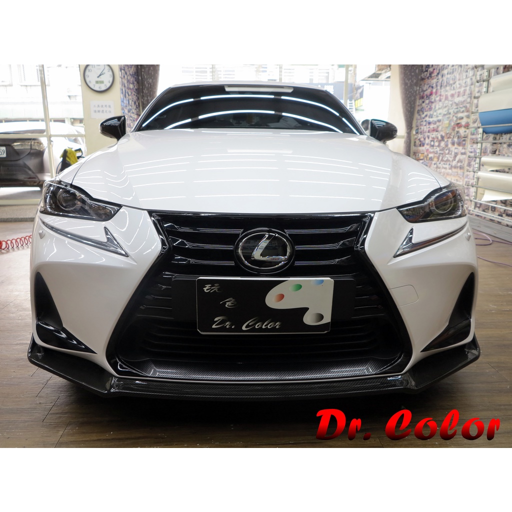 Dr. Color 玩色專業汽車包膜 Lexus IS300 高亮黑/髮絲黑_水箱護罩/後視鏡