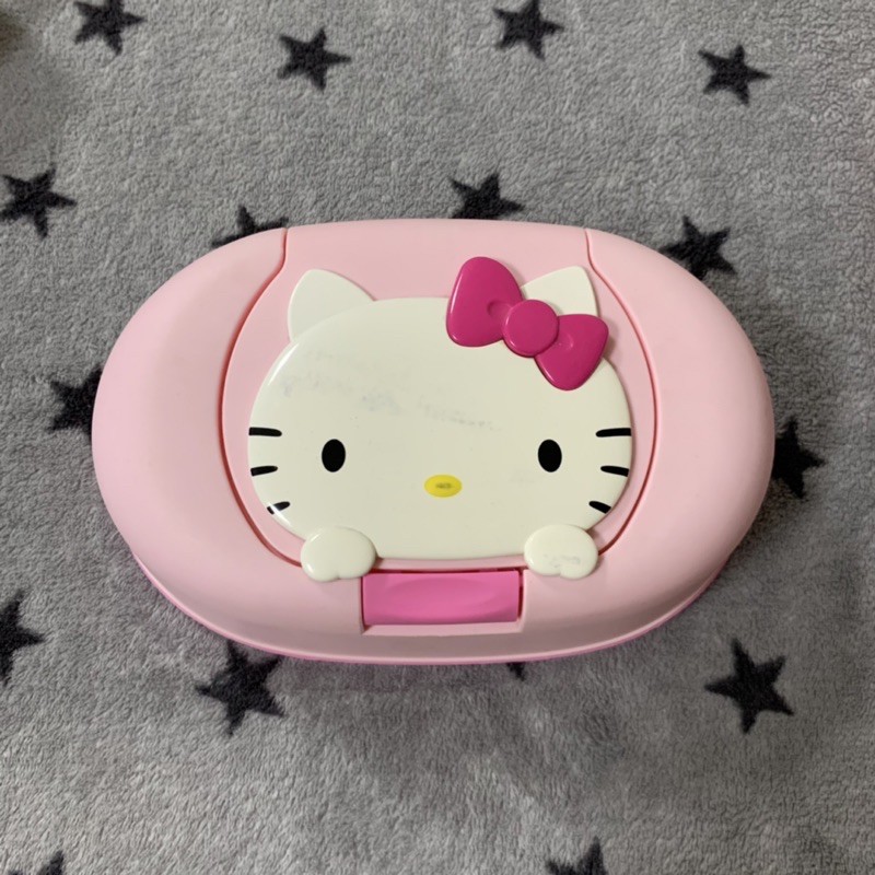 二手嬰幼兒用品 Hello Kitty KT 濕紙巾盒 超級可愛 方便使用