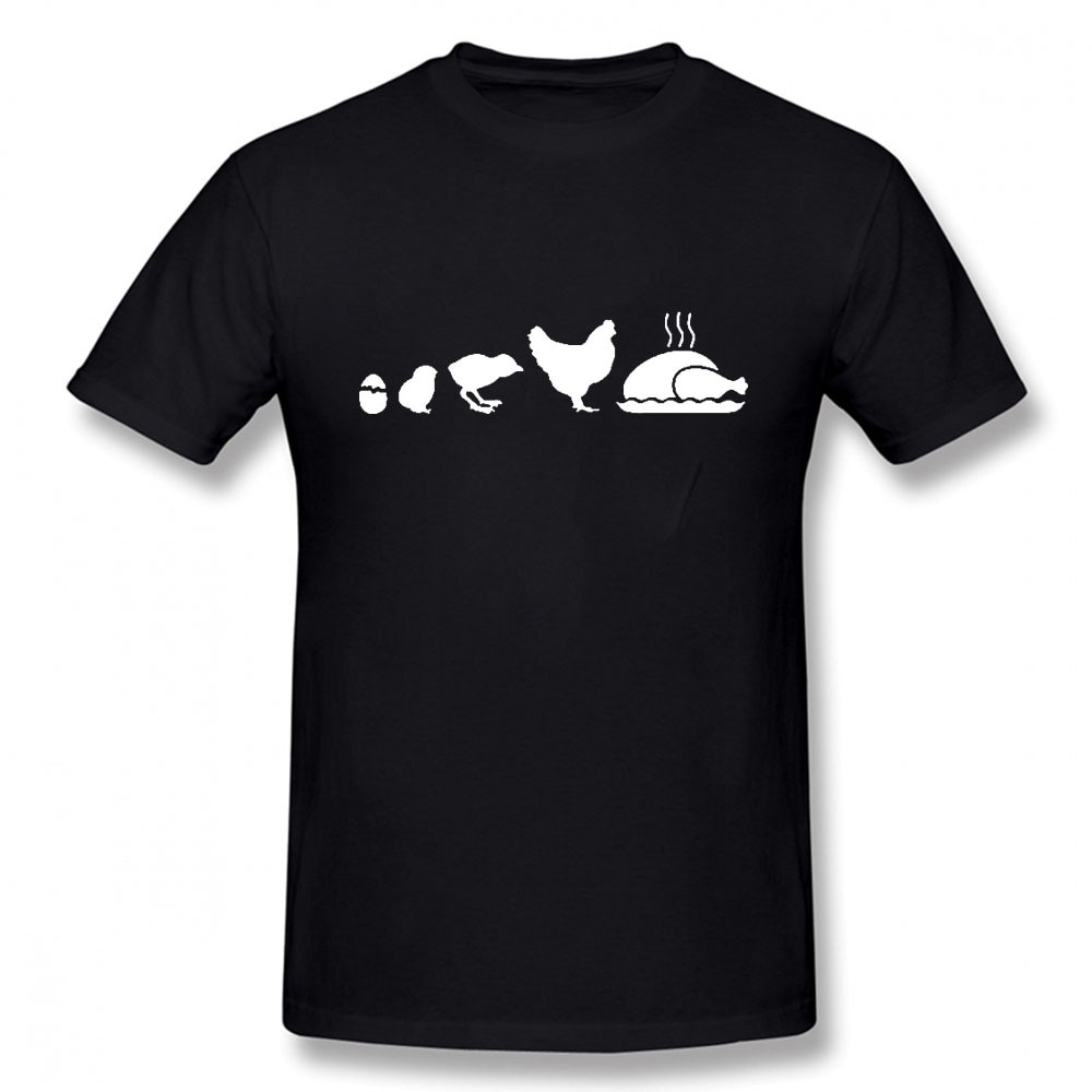 Mzaost's Shop 新款夏季風格蛋對雞進化搞笑蛋如何製作t恤男士休閒短袖火雞聖誕t恤產品編號700933