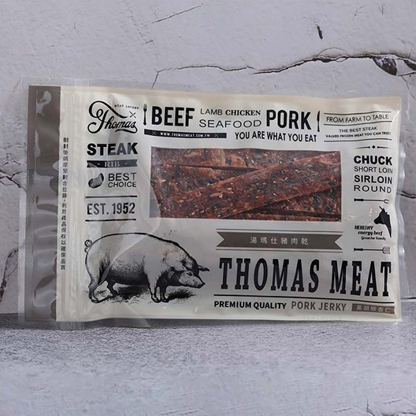 Thomas MEAT 黑胡椒杏仁豬肉乾 120g±4.5%