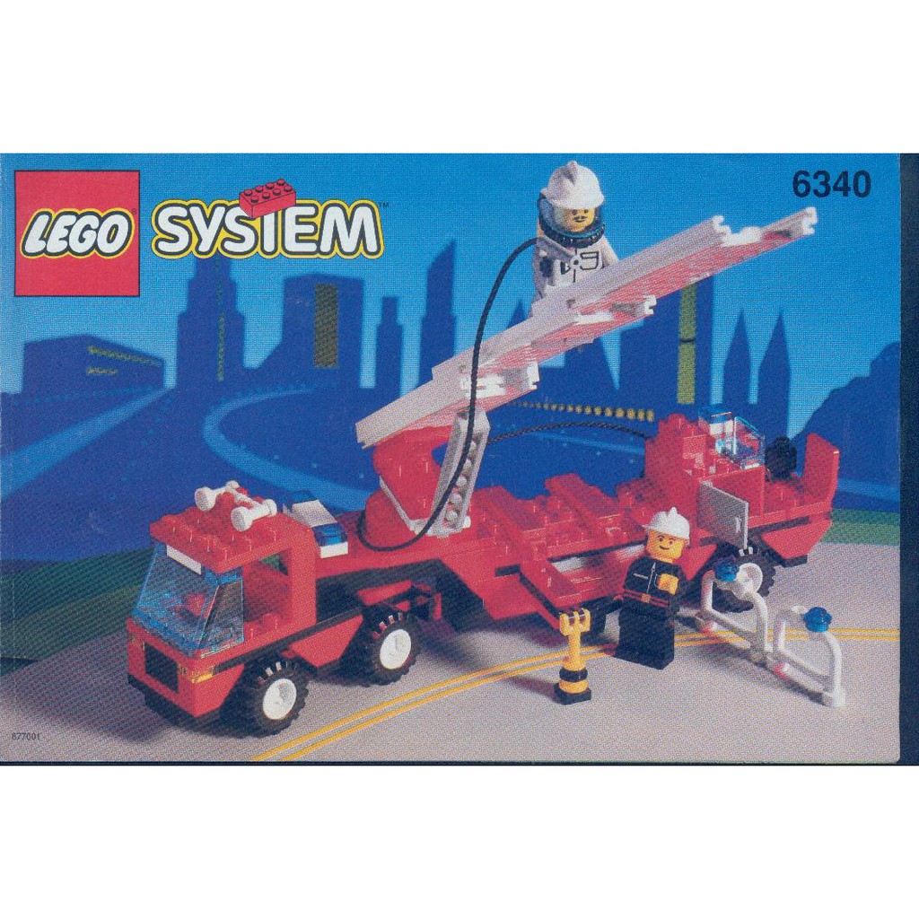 LEGO 樂高 趣味城 消防車系列組裝說明書 零件表 6340