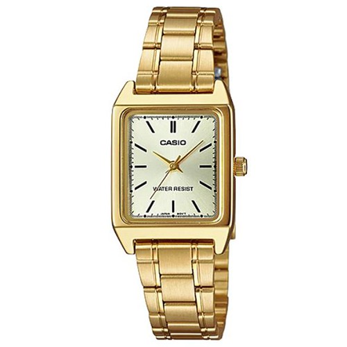【CASIO】經典時尚方形不鏽鋼腕錶-金羅馬(LTP-V007G-9E)正版宏崑公司貨