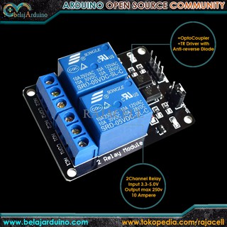 用於 Arduino 的繼電器模組 2 通道 5V