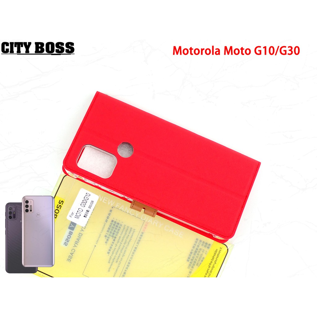 【經典優惠】CITY BOSS 摩托羅拉MOTO G30/G10 簡約插卡保護套 G30 G10 一代支架側掀皮套