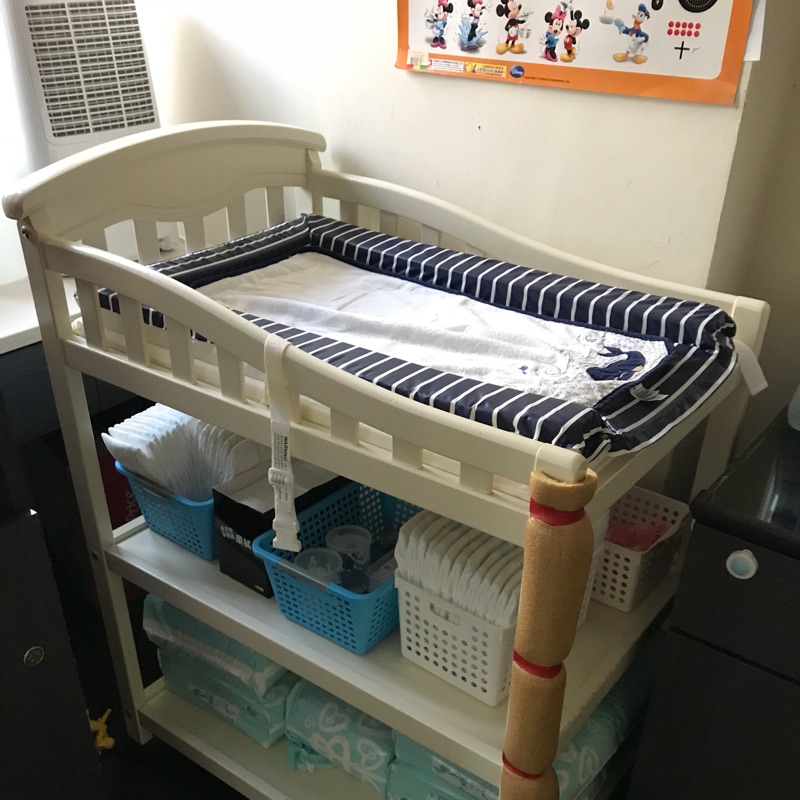 童心 尿布台 熱銷白色 免運 二手9成新 含上方防水墊及吸收毛巾布