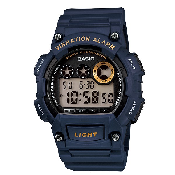 【KAPZZ】CASIO 震動提示多功能電子錶 W-735H-2A