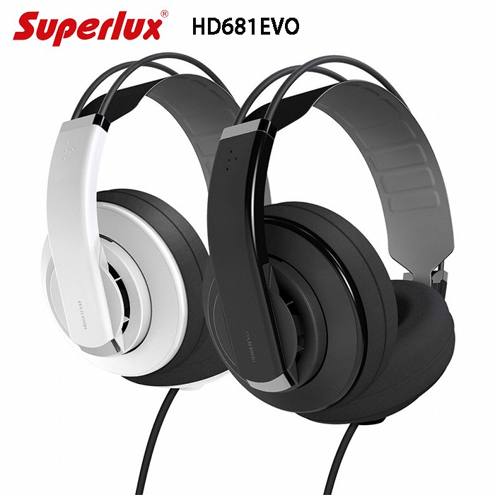 Superlux 舒伯樂 HD681 EVO  HD681EVO(附絨毛耳罩) 專業監聽級全罩式耳機 公司貨 保固一年